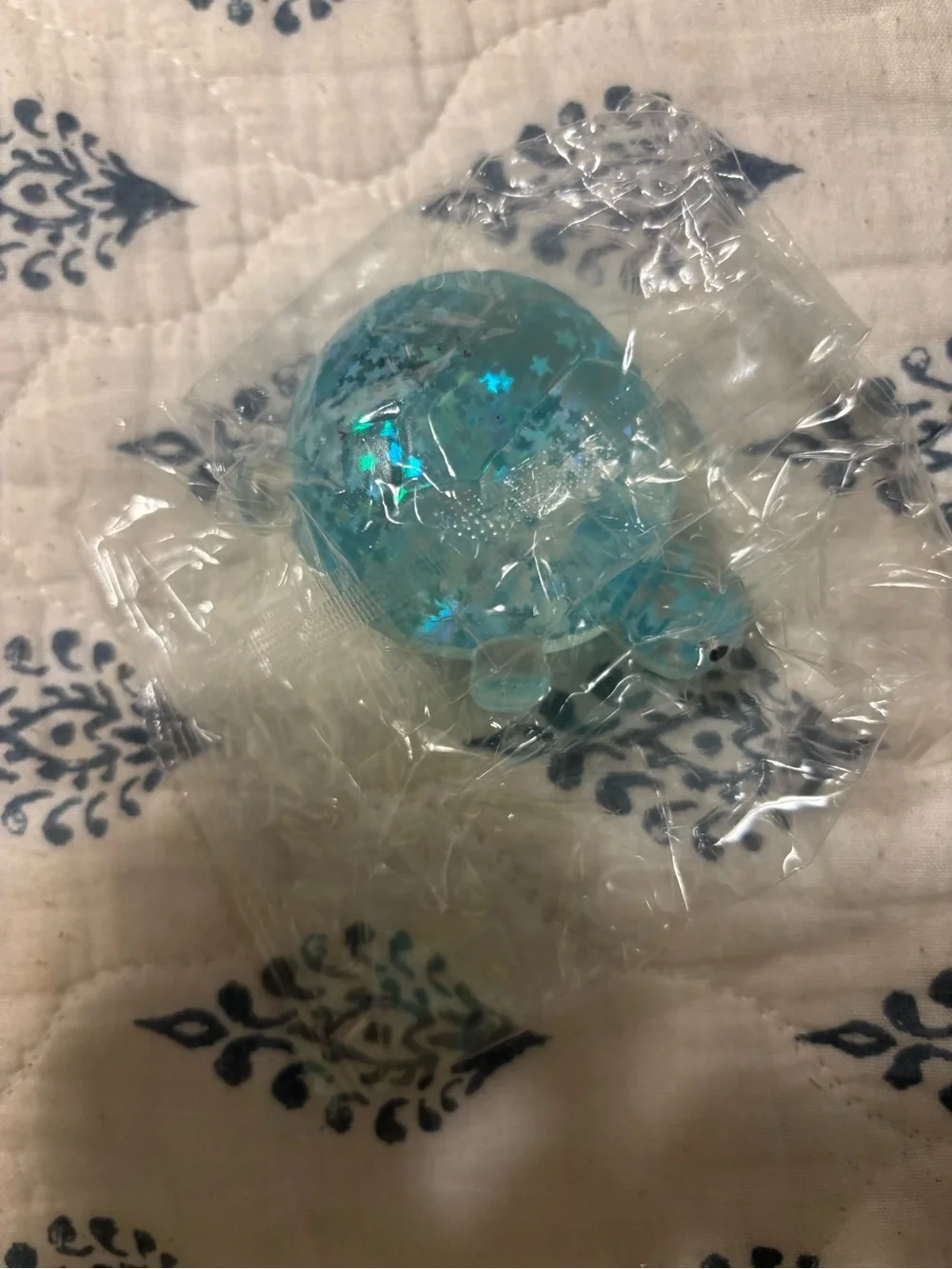 Unbranded Blue Glitter Turtle squishy toy